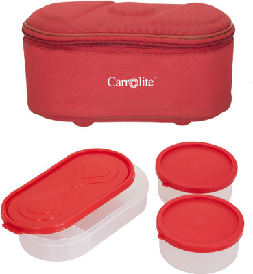

Carrolite Century Threesome Yellow 3 Containers Lunch Box(650 ml), Multicolor