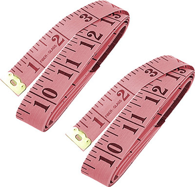 CROWN Red Sewing Measuring Ruler Extra Heavy Pcs 2 Measurement Tape(1.5 Metric)