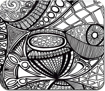 

Blackbora Doodle Abstract Mousepad(Multicolor)