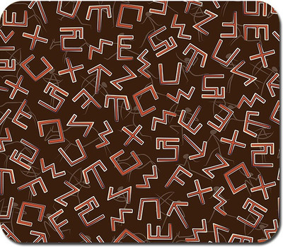 

Blackbora Tribal Alphabets Mousepad(Multicolor)