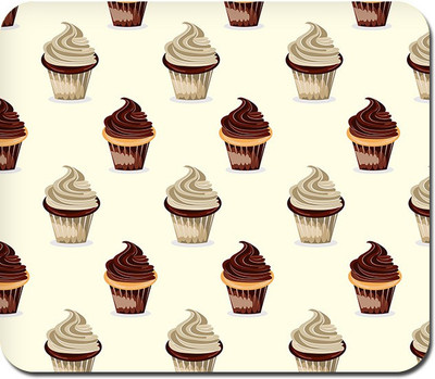 

Blackbora Black and White Cupcakes Mousepad(Multicolor)