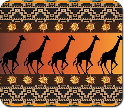 

Blackbora Tribal Giraffe Mousepad(Multicolor)