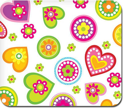

Blackbora Ethnic Hearts Mousepad(Multicolor)