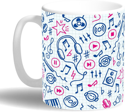

PRINT OPERA Music instuments Ceramic Mug(330 ml), Multicolor