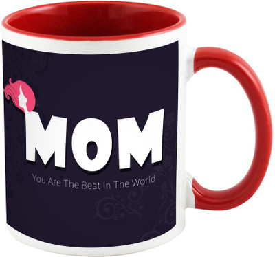 

AllUPrints Life Doesn't Come with an Manual It comes with a MOM Red Ceramic Mug(325 ml), Multicolor