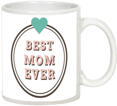 

AllUPrints Best Mother Ever White Ceramic Mug(325 ml), Multicolor