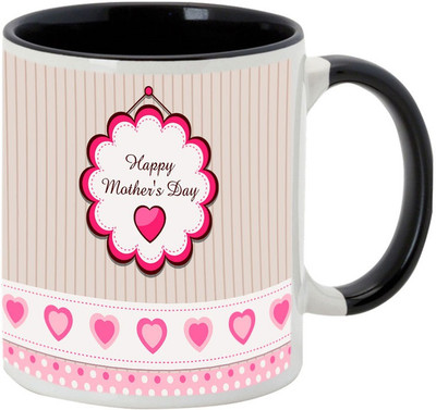 

AllUPrints MOM you are The Queen Black Ceramic Mug(325 ml), Multicolor
