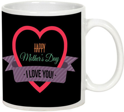 

AllUPrints I Love You Mother, Happy Mother's Day White Ceramic Mug(325 ml), Multicolor