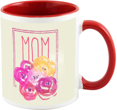 

AllUPrints Beautiful You Are the Best MOM Red Ceramic Mug(325 ml), Multicolor