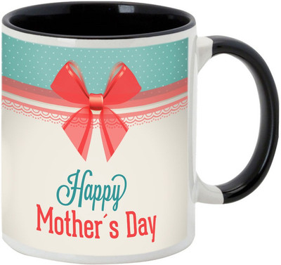 

AllUPrints My MOM Is the Best Black Ceramic Mug(325 ml), Multicolor