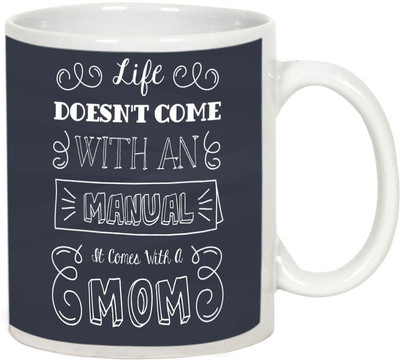 

AllUPrints Beautiful Heart With Best Mum White Ceramic Mug(325 ml), Multicolor