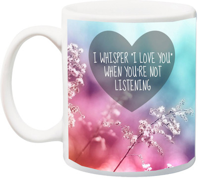 

ME&YOU Gift For Husband/wife/girlfriend/boyfriend/lover;I Love You Color Printed Ceramic Mug(325 ml), Multicolor