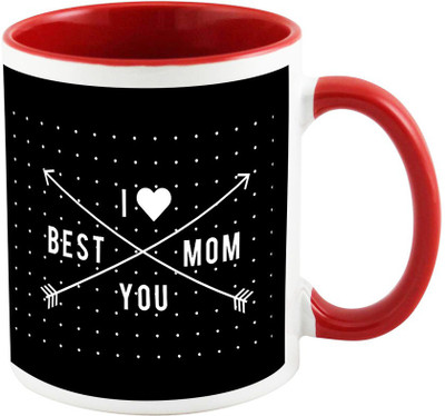 

AllUPrints My Mother Is The Best Mother Red Ceramic Mug(325 ml), Multicolor