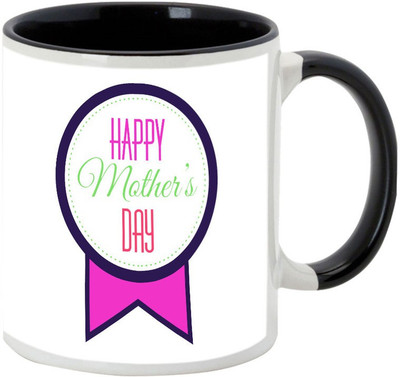 

AllUPrints Everyday Is Mother's Day Black Ceramic Mug(325 ml), Multicolor