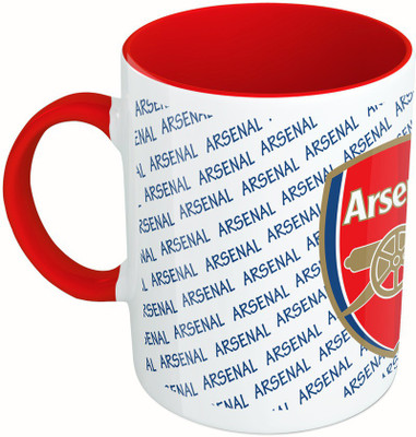 

MiiCreations Printed Two Tone Red And White Arsenal Football Team Ceramic Mug(325 ml)