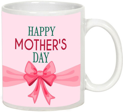 

AllUPrints Beautiful Hearts happy Mothers Day White Ceramic Mug(325 ml), Multicolor