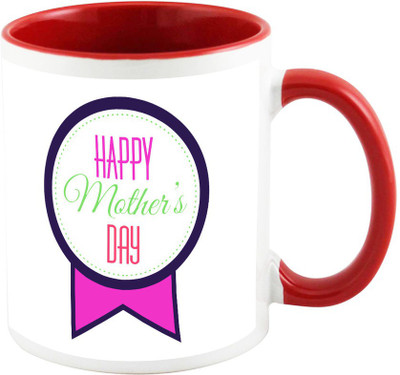 

AllUPrints Everyday Is Mother's Day Red Ceramic Mug(325 ml), Multicolor