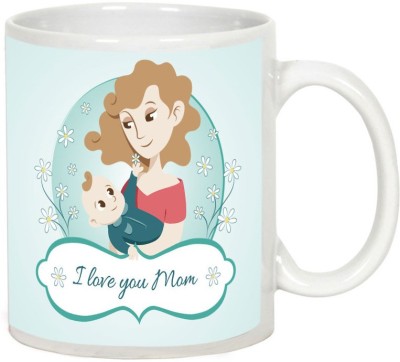 

AllUPrints Thank You Mom For All Your Love White Ceramic Mug(325 ml), Multicolor