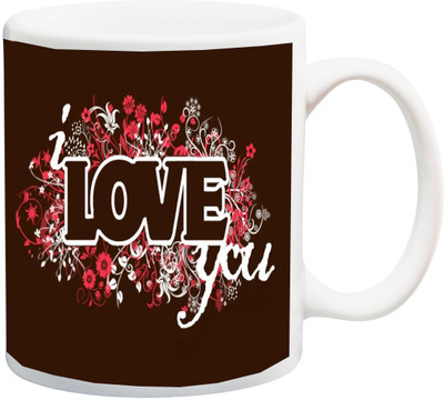 

ME&YOU Gift for Husband/Wife/Girlfriend/Boyfriend/Lover;"I Love You Disegner color HD printed Ceramic Mug(325 ml), Multicolor