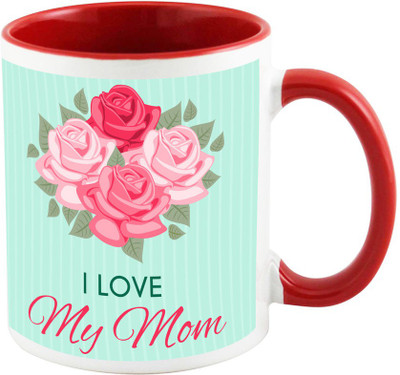 

AllUPrints MOM You Are the Best MOM In the World Red Ceramic Mug(325 ml), Multicolor