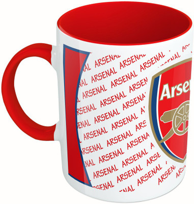 

MiiCreations Printed Two Tone Red And White Arsenal Team Ceramic Mug(325 ml)