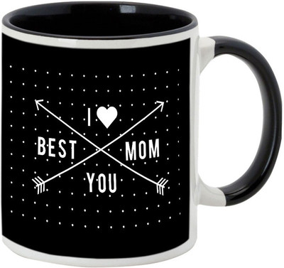 

AllUPrints My Mother Is The Best Mother Black Ceramic Mug(325 ml), Multicolor