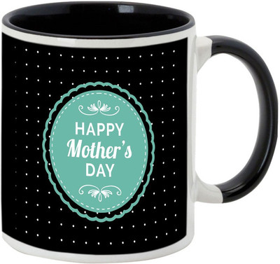 

AllUPrints Happy Mother's Day To Every Mother Black Ceramic Mug(325 ml), Multicolor