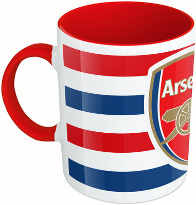 

MiiCreations Printed Two Tone Red And White Football Club Ceramic Mug(325 ml)