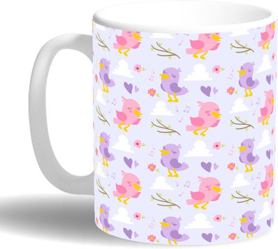 

PRINT OPERA Birds Ceramic Mug(330 ml), Multicolor