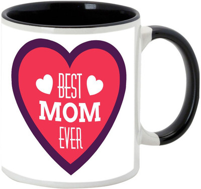 

AllUPrints You Are Best Mother Ever Black Ceramic Mug(325 ml), Multicolor