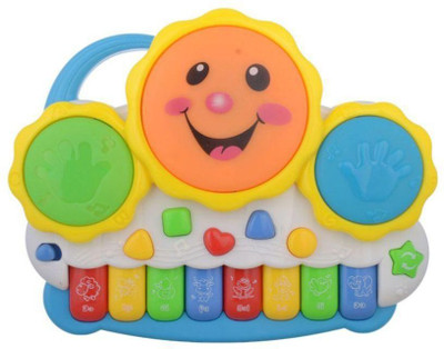 

vbenterprise Swastik Fashion Musical Multicolour Plastic Drum with Keyboard and Light(Multicolor)