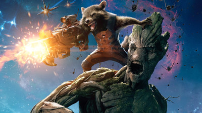 

Akhuratha Poster Movie Guardians Of The Galaxy Rocket Raccoon Groot HD Wallpaper Background Fine Art Print(12 inch X 18 inch, Rolled)