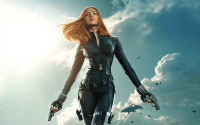 

Movie Captain America: The Winter Soldier Captain America Black Widow Scarlett Johansson HD Wallpaper Background Paper Print(12 inch X 18 inch, Rolled)
