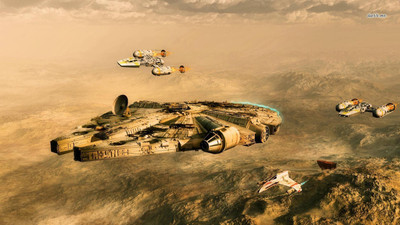 

Akhuratha Poster Movie Star Wars Millennium Falcon HD Wallpaper Background Fine Art Print(12 inch X 18 inch, Rolled)