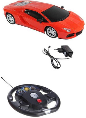 

Variety Gift Centre Steering Wheel Controlled 1:16 Scale Rechargeable RC Lamborghini Aventador(Multicolor)