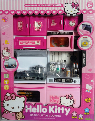Amayra Toy Battery Operated Hello Kitty Modular Kitchen Set For