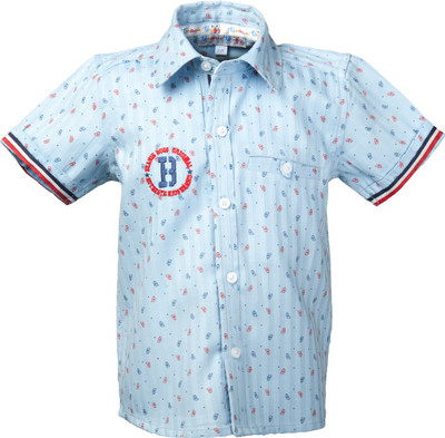 

Beanie Bugs Boys Printed Casual Blue Shirt