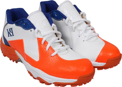 

Kerry Parker Steyn Cricket Shoes For Men(White, Orange, White_39