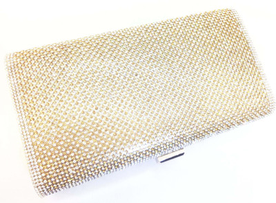 Chouhan Stylish Girls Evening/Party Gold Nylon Clutch