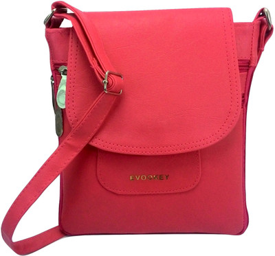 

Evookey Girls Casual Pink PU Sling Bag