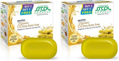 Sparino Herbals Turmeric & Shea Butter Soap(800 g, Pack of 8)