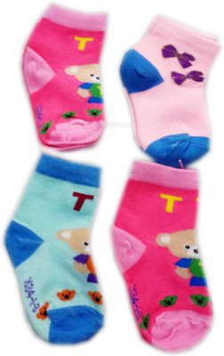

Squnibee Baby Girl's Ankle Length(Pack of 4, Multicolor