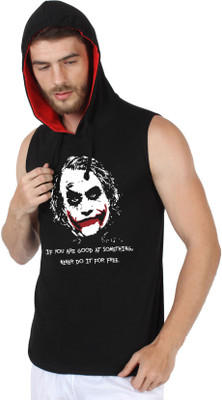 

SayItLoud Printed Men's Hooded Black T-Shirt