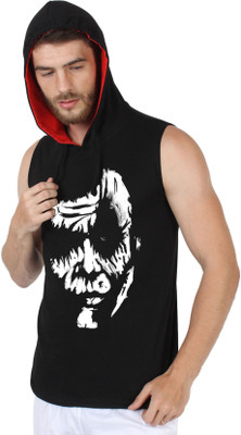 

SayItLoud Printed Men's Hooded Black T-Shirt