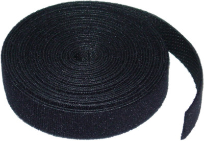 

C&E TV-out Cable Hook & Loop Cable Tie Roll, 3/4 inch x 10 yards(Black, For Computer)