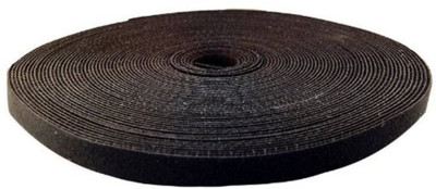 

C&E TV-out Cable Velcro Cable Tie Roll, 3/4-Inch x 25 Yards(Black, For Xbox)