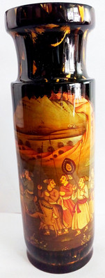 VROY@LS PRIDE Wooden Vase(9 inch, Multicolor)