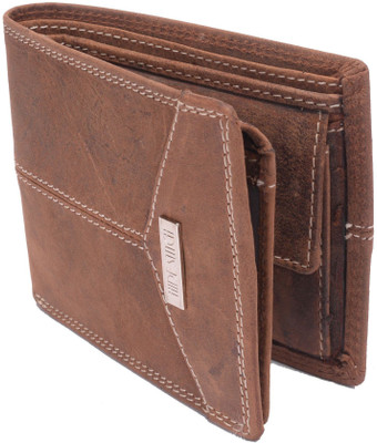 

Hide Stitch Boys Brown Genuine Leather Wallet(7 Card Slots), Brown-05