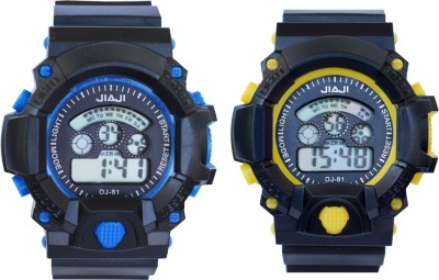 Creator Jiaji Blue And Yellow(Random Colours Available) Return Gift Combo Digital Watch  - For Boys & Girls   Watches  (Creator)