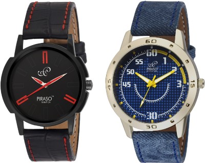 PIRASO PIRASO-PW2-03 Combo Of Trendy Black&Blue Dial Watches For Men&Boys MODISH Watch  - For Men   Watches  (PIRASO)